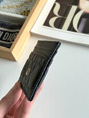 Dior Freesia Caro Card Holder In Navy Blue - 4