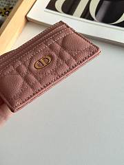 Dior Freesia Caro Card Holder In Dusty Rose - 3