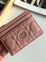 Dior Freesia Caro Card Holder In Dusty Rose - 2