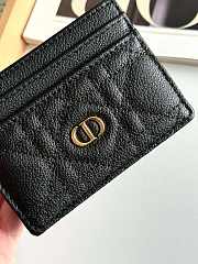Dior Freesia Caro Card Holder In Black - 5