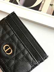 Dior Freesia Caro Card Holder In Black - 4