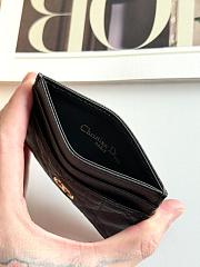 Dior Freesia Caro Card Holder In Black - 2