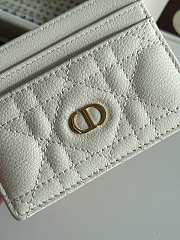 Dior Freesia Caro Card Holder In White - 5
