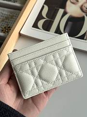 Dior Freesia Caro Card Holder In White - 4
