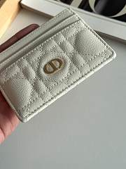 Dior Freesia Caro Card Holder In White - 2