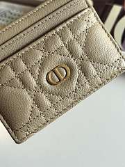 Dior Freesia Caro Card Holder In Light Taupe - 5