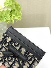 Dior Promenade Freesia Card Holder Blue Oblique Jacquard - 2
