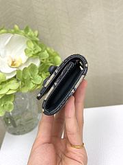 Dior Promenade Glycine Wallet Blue Oblique Jacquard - 6