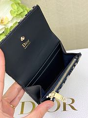 Dior Promenade Glycine Wallet Blue Oblique Jacquard - 4