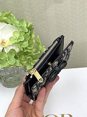 Dior Promenade Dahlia Wallet Blue Oblique Jacquard - 5