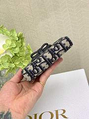 Dior Promenade Dahlia Wallet Blue Oblique Jacquard - 3