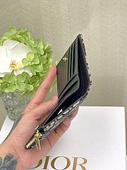Dior Promenade Dahlia Wallet Blue Oblique Jacquard - 2