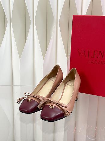 Valentino Vlogo 6cm Garavani Valet Du Roi Nude Pink/Burgundy 