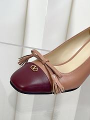 Valentino Vlogo 6cm Garavani Valet Du Roi Nude Pink/Burgundy  - 6