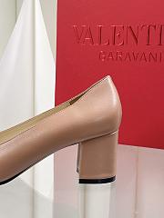 Valentino Vlogo 6cm Garavani Valet Du Roi Nude Pink/Burgundy  - 4