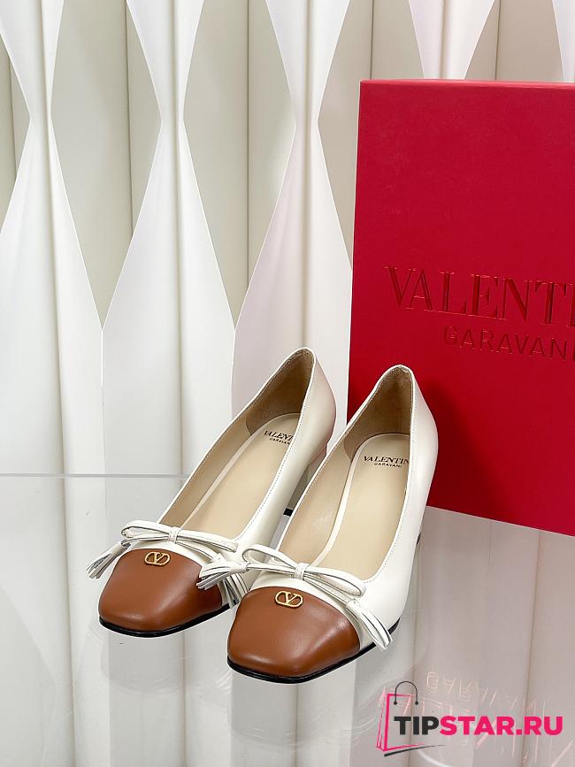 Valentino Vlogo 6cm Garavani Valet Du Roi White/Brown - 1