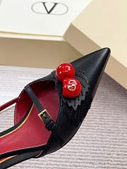 Valentino 50mm Garavani Cherryfic Slingback In Black - 4