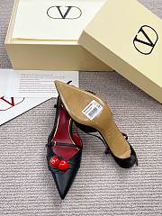 Valentino 50mm Garavani Cherryfic Slingback In Black - 2