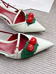 Valentino 50mm Garavani Cherryfic Slingback In White - 5