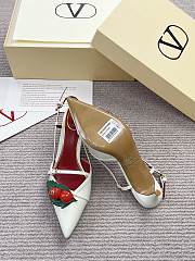 Valentino 50mm Garavani Cherryfic Slingback In White - 3