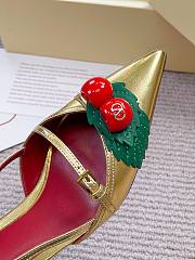 Valentino 50mm Garavani Cherryfic Slingback In Gold - 2