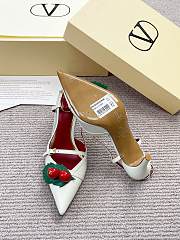 Valentino 80mm Garavani Cherryfic Slingback In White - 5