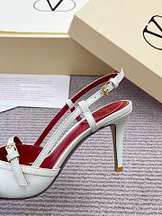 Valentino 80mm Garavani Cherryfic Slingback In White - 3