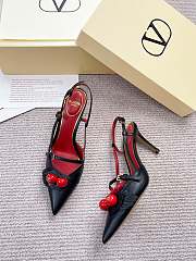 Valentino 80mm Garavani Cherryfic Slingback In Black - 6