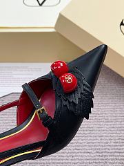 Valentino 80mm Garavani Cherryfic Slingback In Black - 4