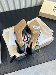 Valentino Woven Leather VLOGO Slingback Sandals In Black - 3