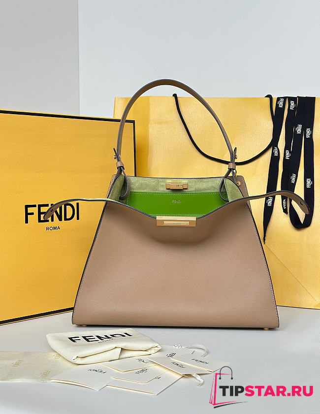 Fendi Way Medium Bag In Beige - 1
