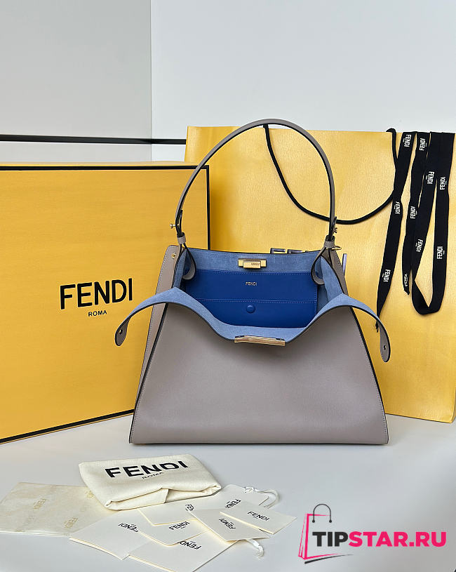 Fendi Way Medium Bag In Grey - 1