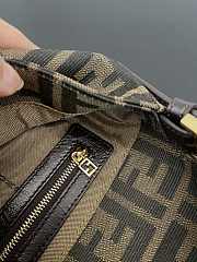 Fendi Zucca Baguette Tobacco Bag Gold Hardware - 5