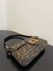 Fendi Zucca Baguette Tobacco Bag Gold Hardware - 2