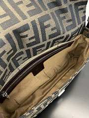 Fendi Zucca Baguette Tobacco Bag Silver Hardware - 2