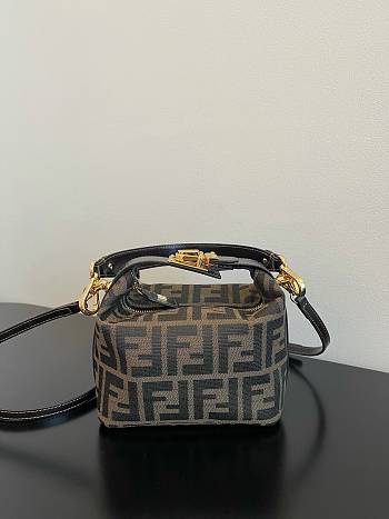 Fendi Zucca FF Top Handle Bag Vintage Brown