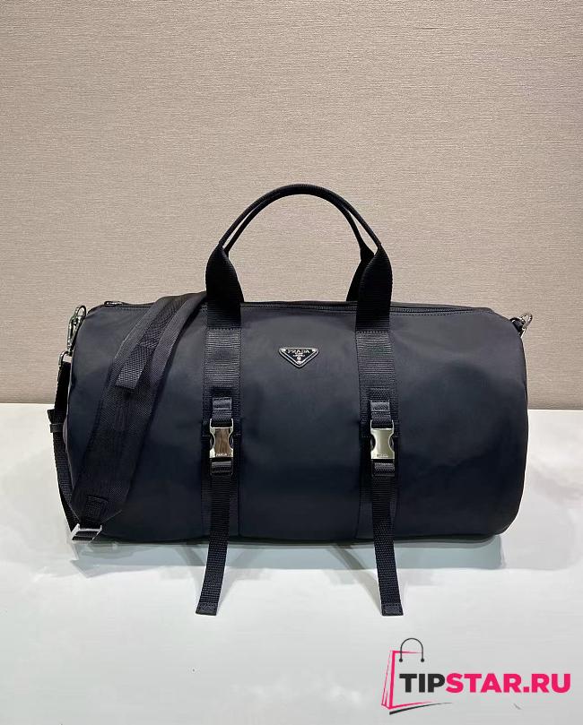 Prada Re-Nylon and Saffiano leather duffle bag black - 1