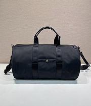 Prada Re-Nylon and Saffiano leather duffle bag black - 6