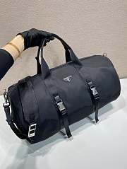 Prada Re-Nylon and Saffiano leather duffle bag black - 4