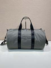 Prada Re-Nylon and Saffiano leather duffle bag sage gray - 6