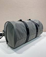 Prada Re-Nylon and Saffiano leather duffle bag sage gray - 5