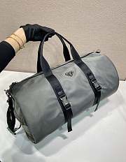 Prada Re-Nylon and Saffiano leather duffle bag sage gray - 3