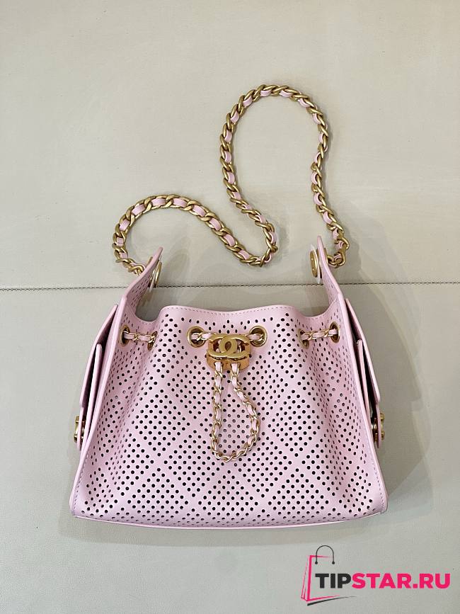 Chanel Calfskin Mini Chanel 25 Handbag Pink - 1