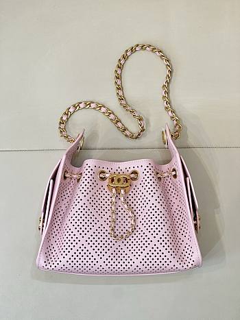 Chanel Calfskin Mini Chanel 25 Handbag Pink