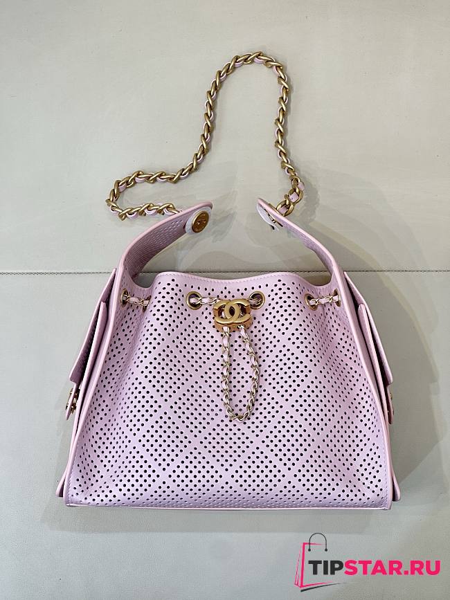 Chanel Calfskin Small Chanel 25 Handbag Pink - 1