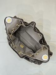 Chanel Mini 25 Hobo Bag Pony Hair Gold Hardware Charcoal Gray - 2