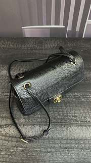 Chanel Mini Grained Calfskin Maxi Flap Bag In Black - 5