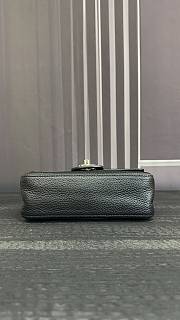 Chanel Mini Grained Calfskin Maxi Flap Bag In Black - 4