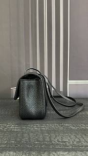 Chanel Mini Grained Calfskin Maxi Flap Bag In Black - 2