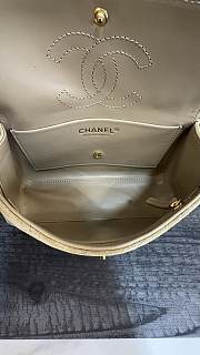 Chanel Mini Suede Maxi Flap Bag In Beige - 6
